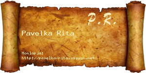 Pavelka Rita névjegykártya